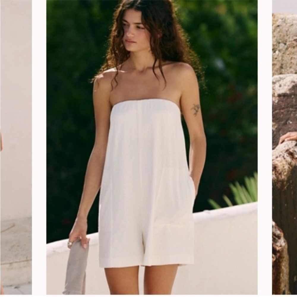 New with tags Free People Adalee Strapless White Women’s Romper